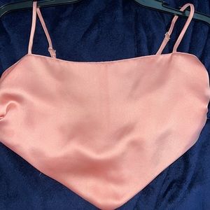satin crop top